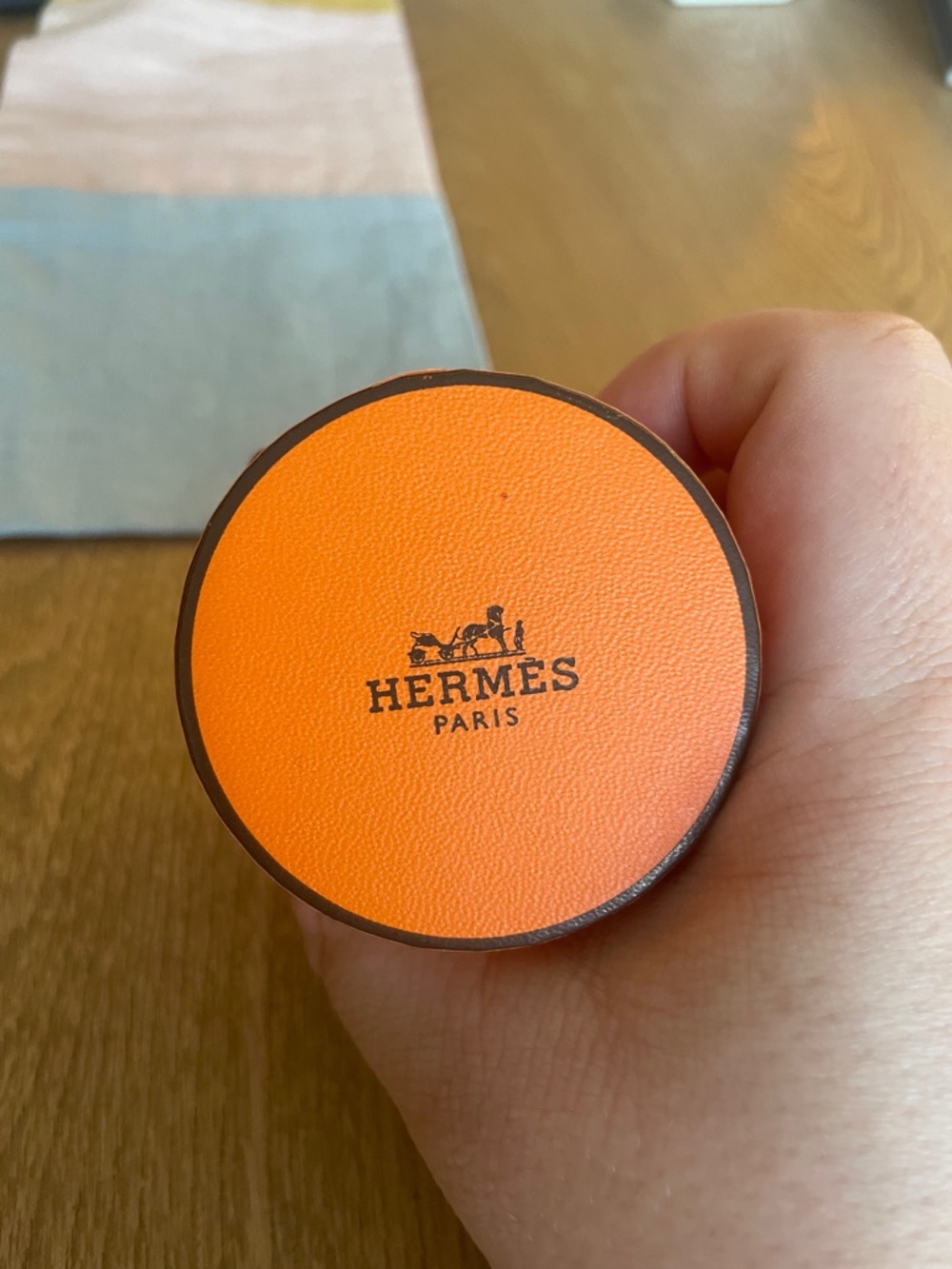 Orange Cylinder Gift Box - twilly  Accessories - Picture 2 of 4